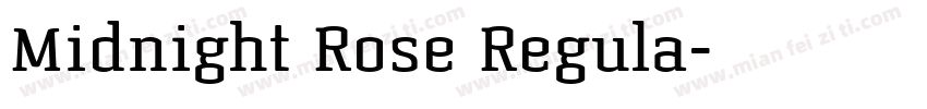 Midnight Rose Regula字体转换